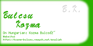 bulcsu kozma business card